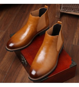 Men Soft Sole Slip Resistant Elastic Band Casual Chelsea Boots Martin Boots